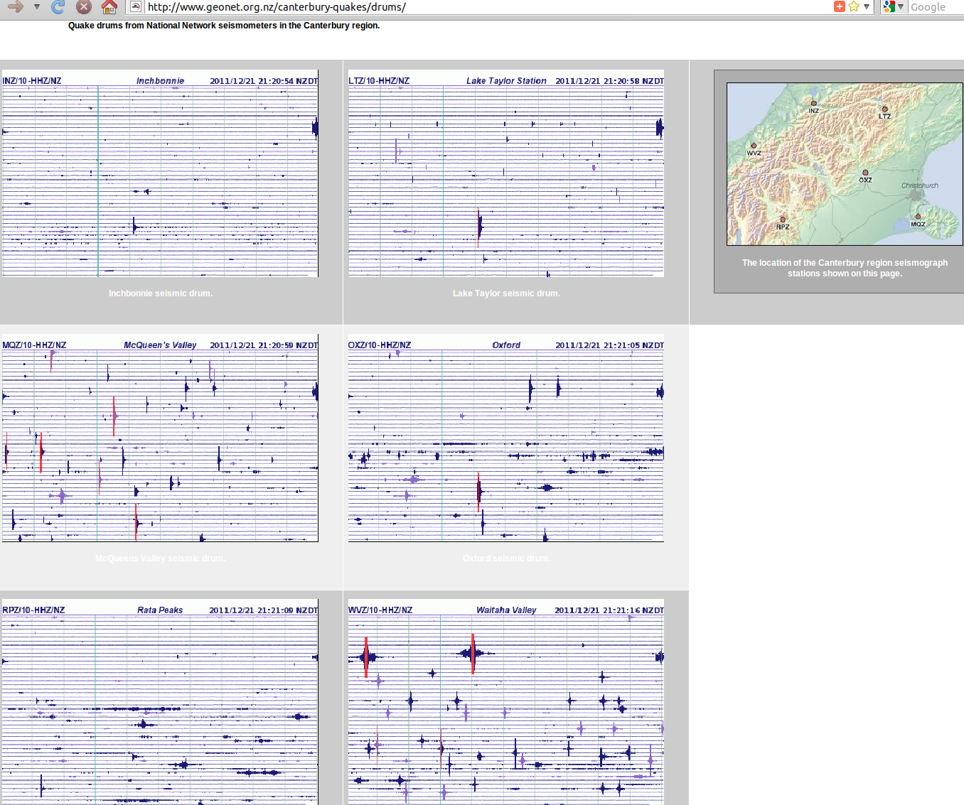 Canterbury seismometer drums 201211