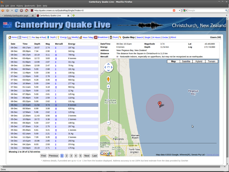 New Brighton fault Mag 3.74 quake