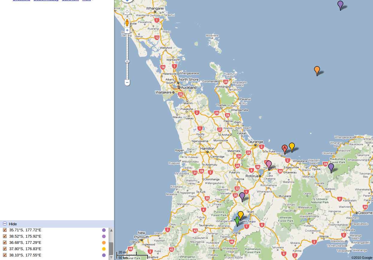 Sep10 North Island subduction fault zone